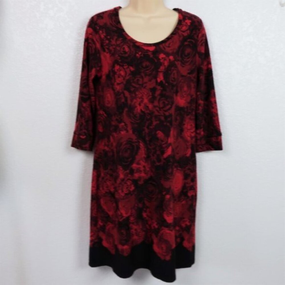 Soma Size M Sleepshirt Soft Jersey Knit Noble Rose Ruby Red